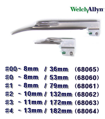Welchallyn 웰치알렌 68065 Miller F.O. Blade 광섬유 밀러 블레이드